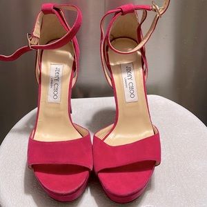 Jimmy Choo Raspberry color heels